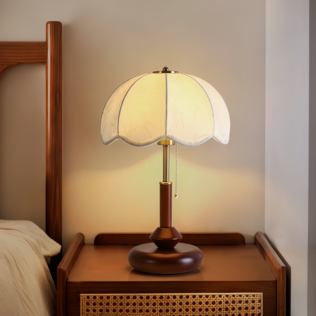Lighting Decor Room - Vintage Scalloped Dome Table Lamp for
