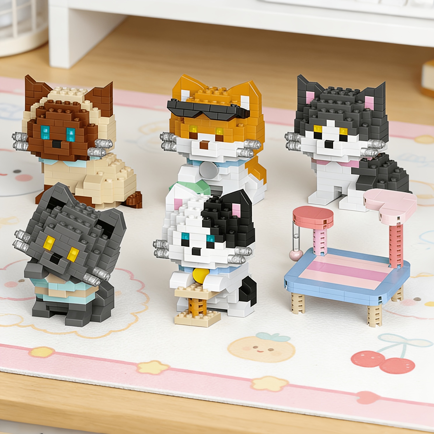 Orange Lighting Decor - Cat Series Building Blocks Set of
