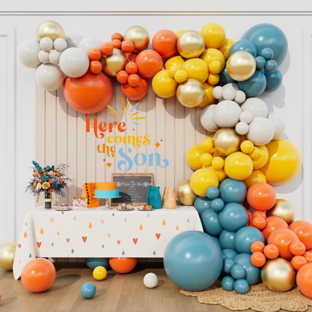 Orange Lighting Decor - Blue Yellow Orange Here Comes the