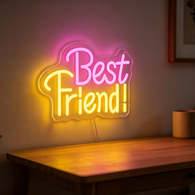 Best Friend Neon Light Sign Di - Bedroom Lighting Decor Ideas ulasan dan harga