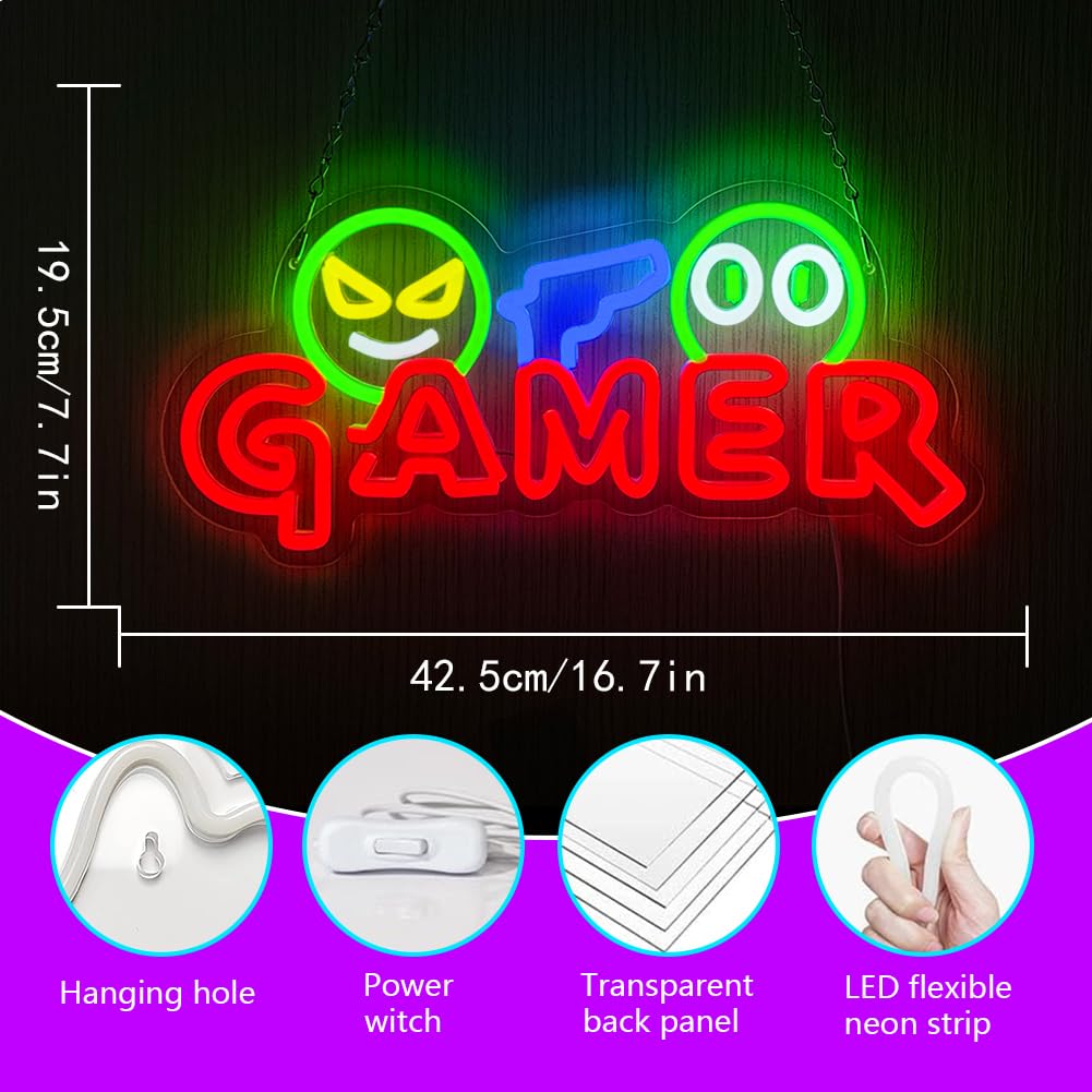 Gamer Neon Sign LED Wall Light - Lighting Decor For Wedding ulasan dan harga
