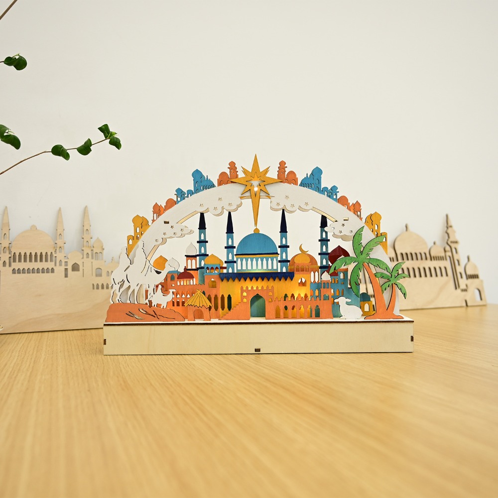 New Wooden LED Moon & Bridge L - Lighting Decor Woodbridge ulasan dan harga