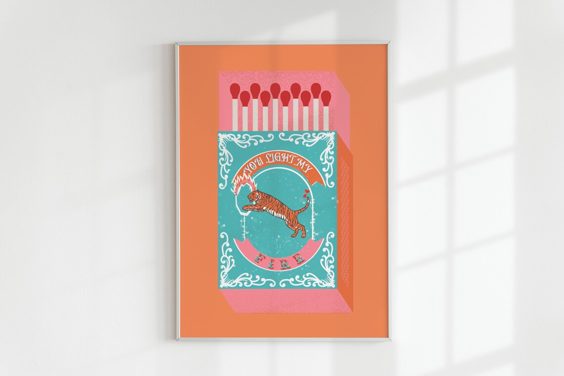 You Light My Fire Orange Match - Orange Lighting Decor ulasan dan harga