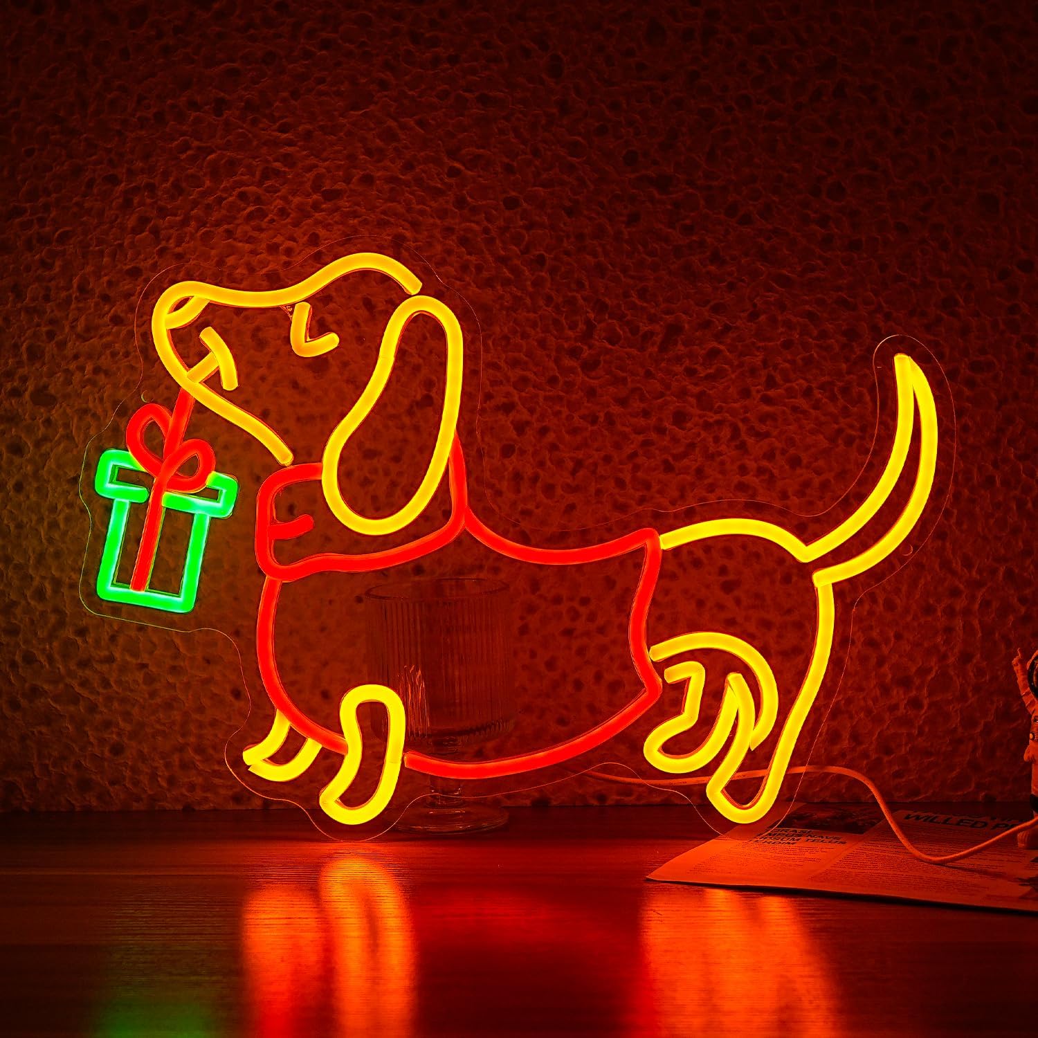 USB Dimmable Dachshund Neon Si - Bedroom Lighting Decor Ideas ulasan dan harga