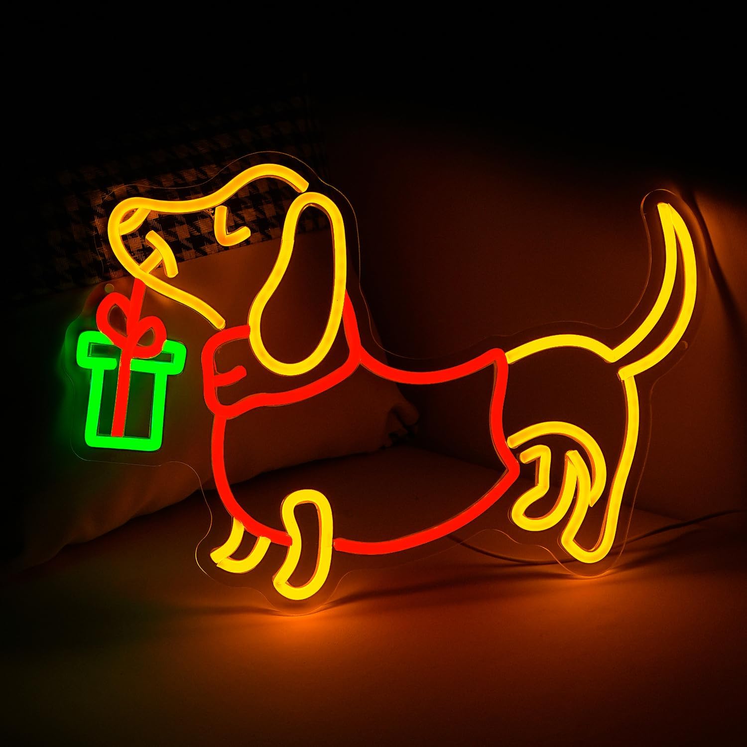 USB Dimmable Dachshund Neon Si - Bedroom Lighting Decor Ideas ulasan dan harga