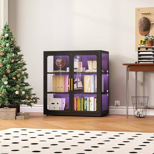 Display Cabinet with Glass Doo - Lighting & Home Decor Studio ulasan dan harga