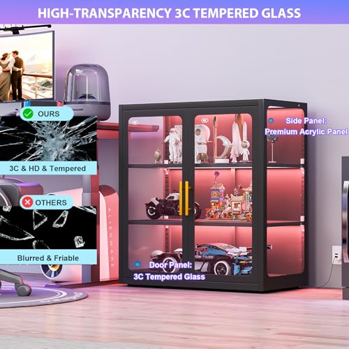 Display Cabinet with Glass Doo - Lighting & Home Decor Studio ulasan dan harga