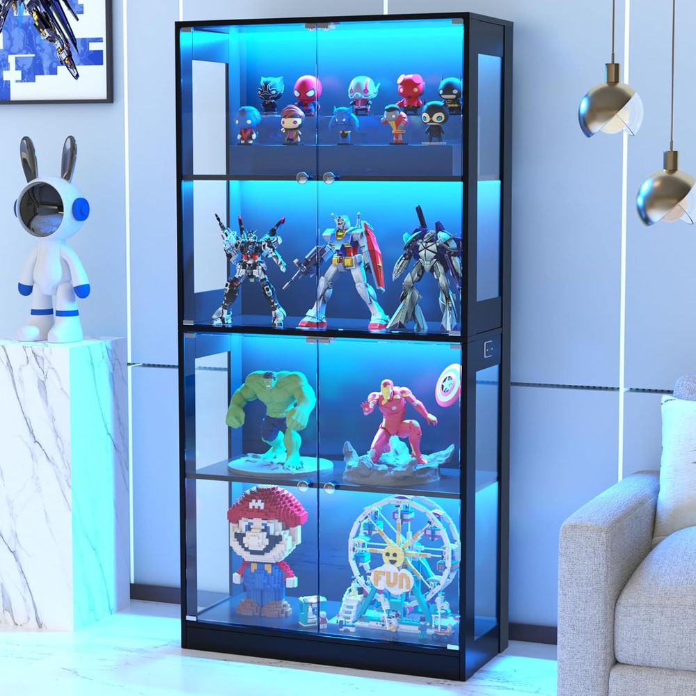 65 Glass Door Display Cabinet, - Lighting & Home Decor Studio ulasan dan harga