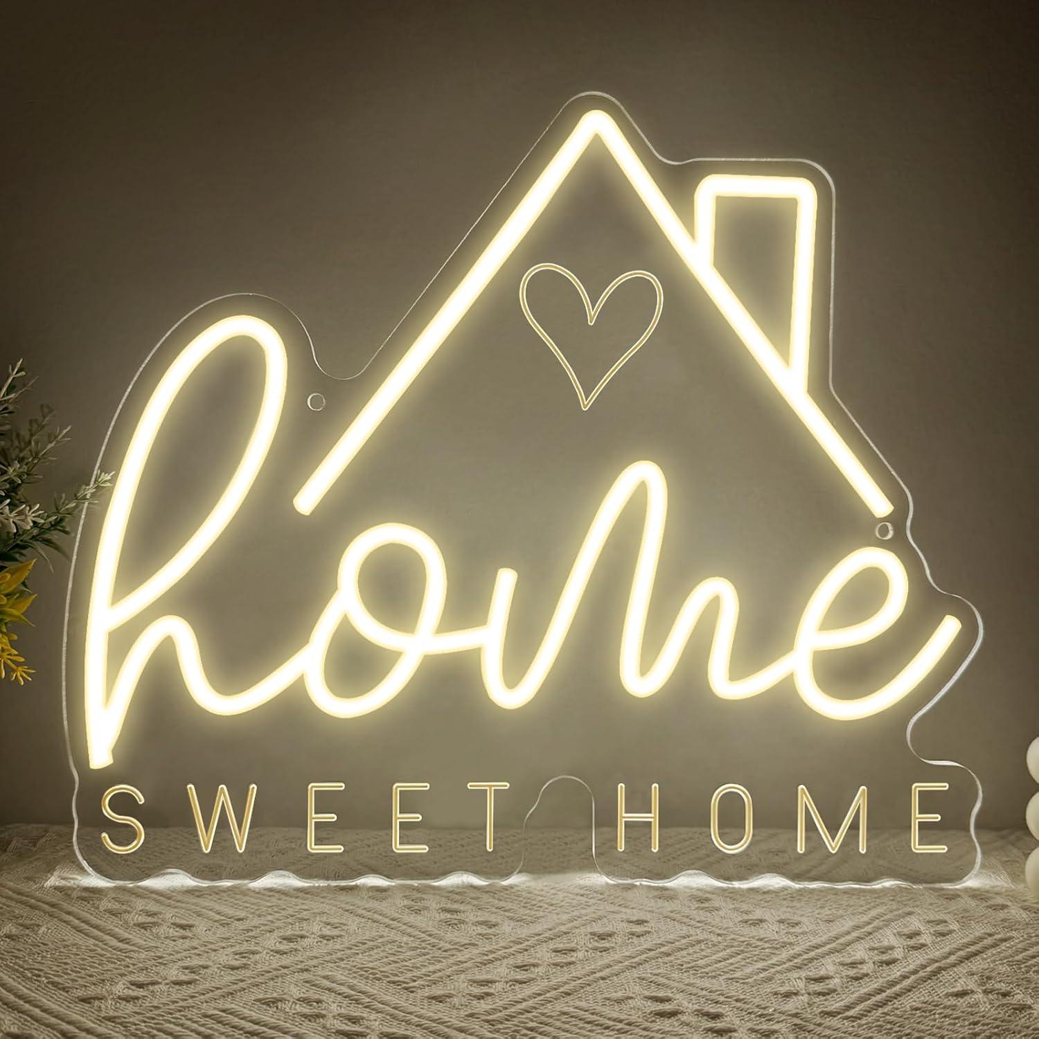 Sweet Home Neon Sign USB Dimma - Lighting Decor Room ulasan dan harga