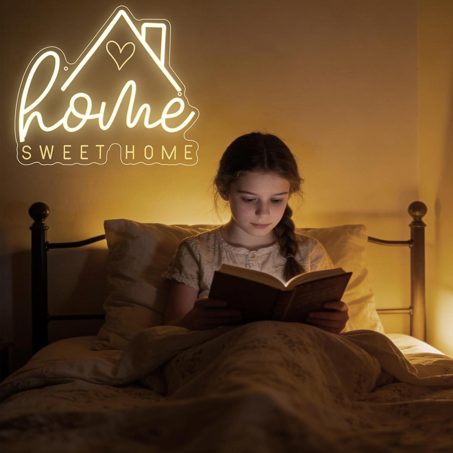 Sweet Home Neon Sign USB Dimma - Lighting Decor Room ulasan dan harga