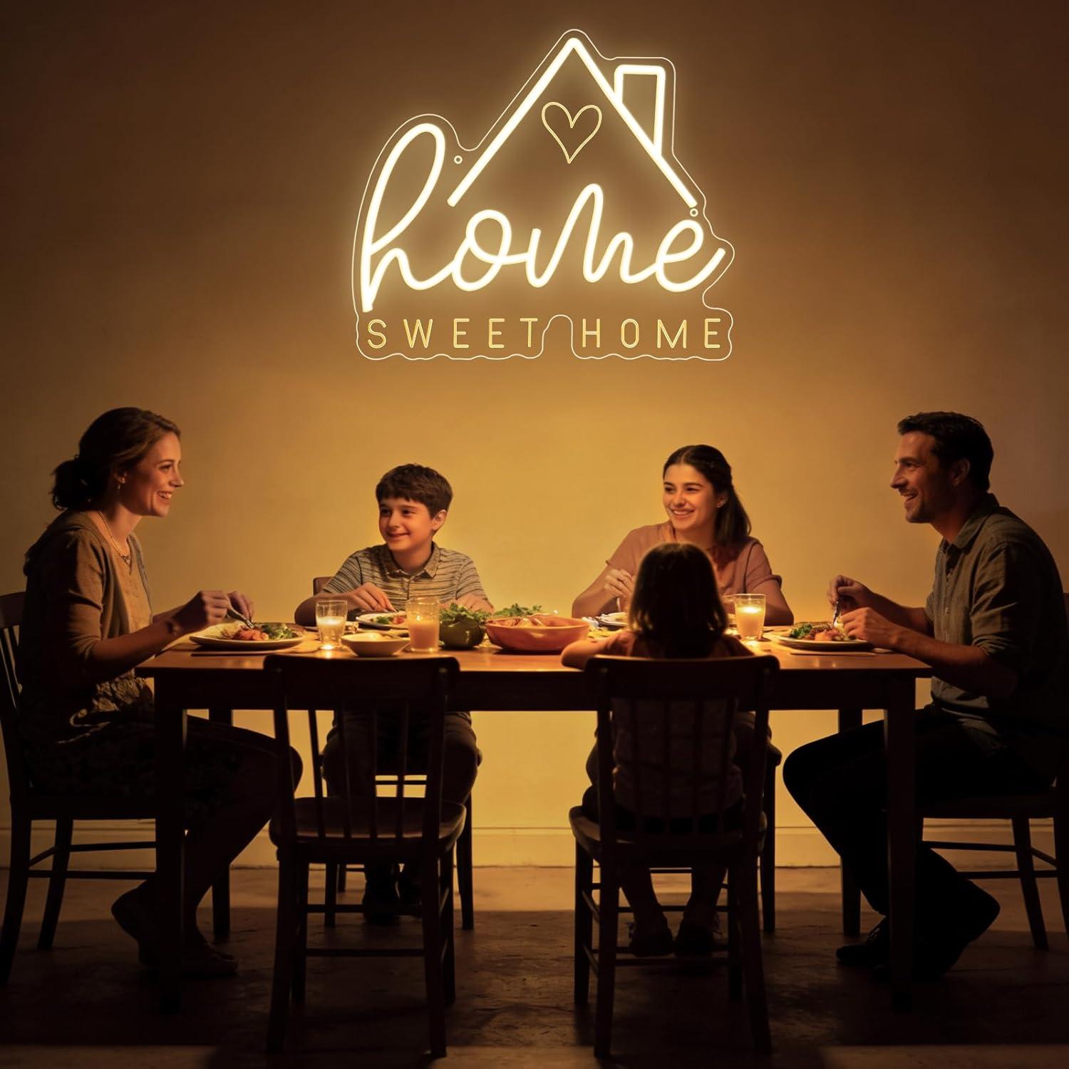 Sweet Home Neon Sign USB Dimma - Lighting Decor Room ulasan dan harga