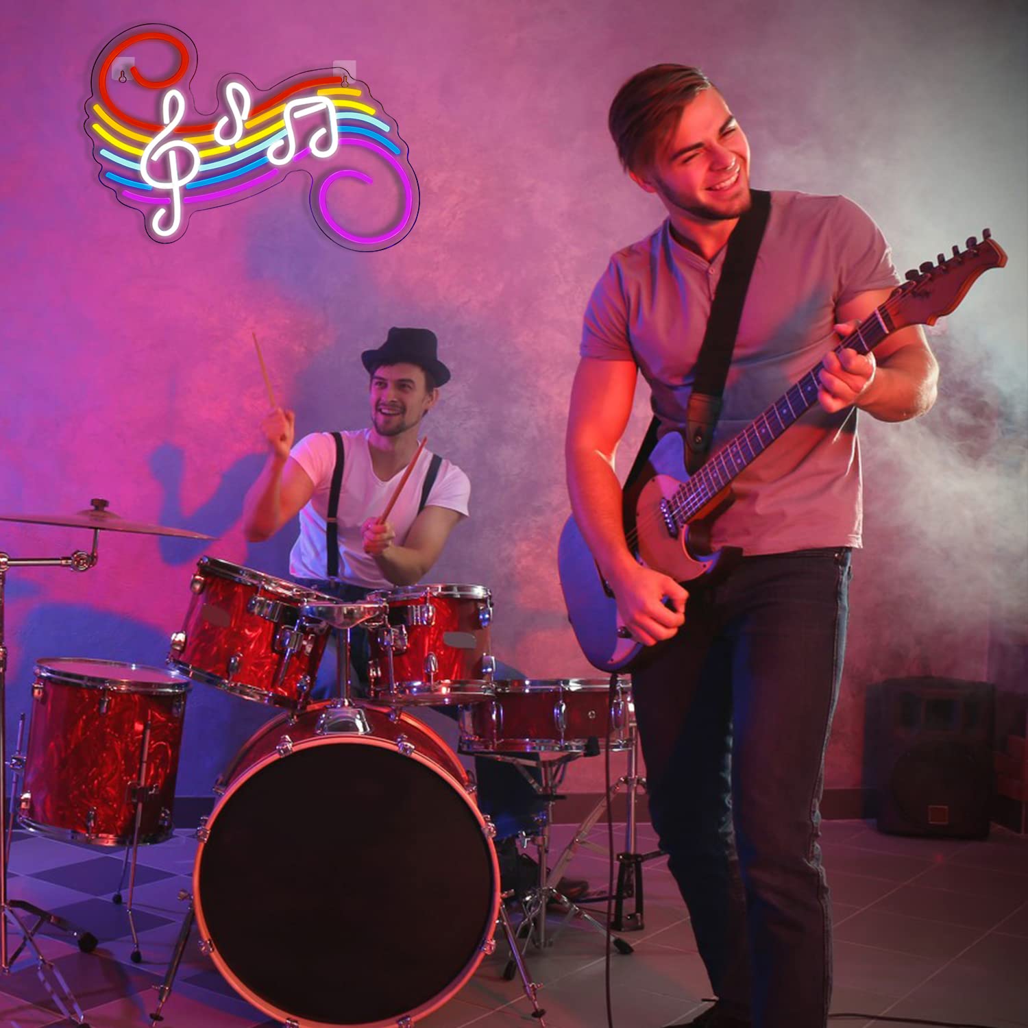 Music Notes Neon Sign Customiz - Lighting Decor For Wedding ulasan dan harga