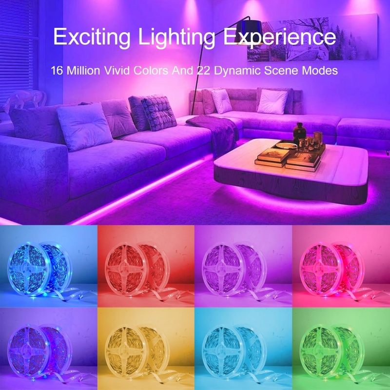 DC 5V USB LED Strip Lights APP - Lighting Decor Room ulasan dan harga