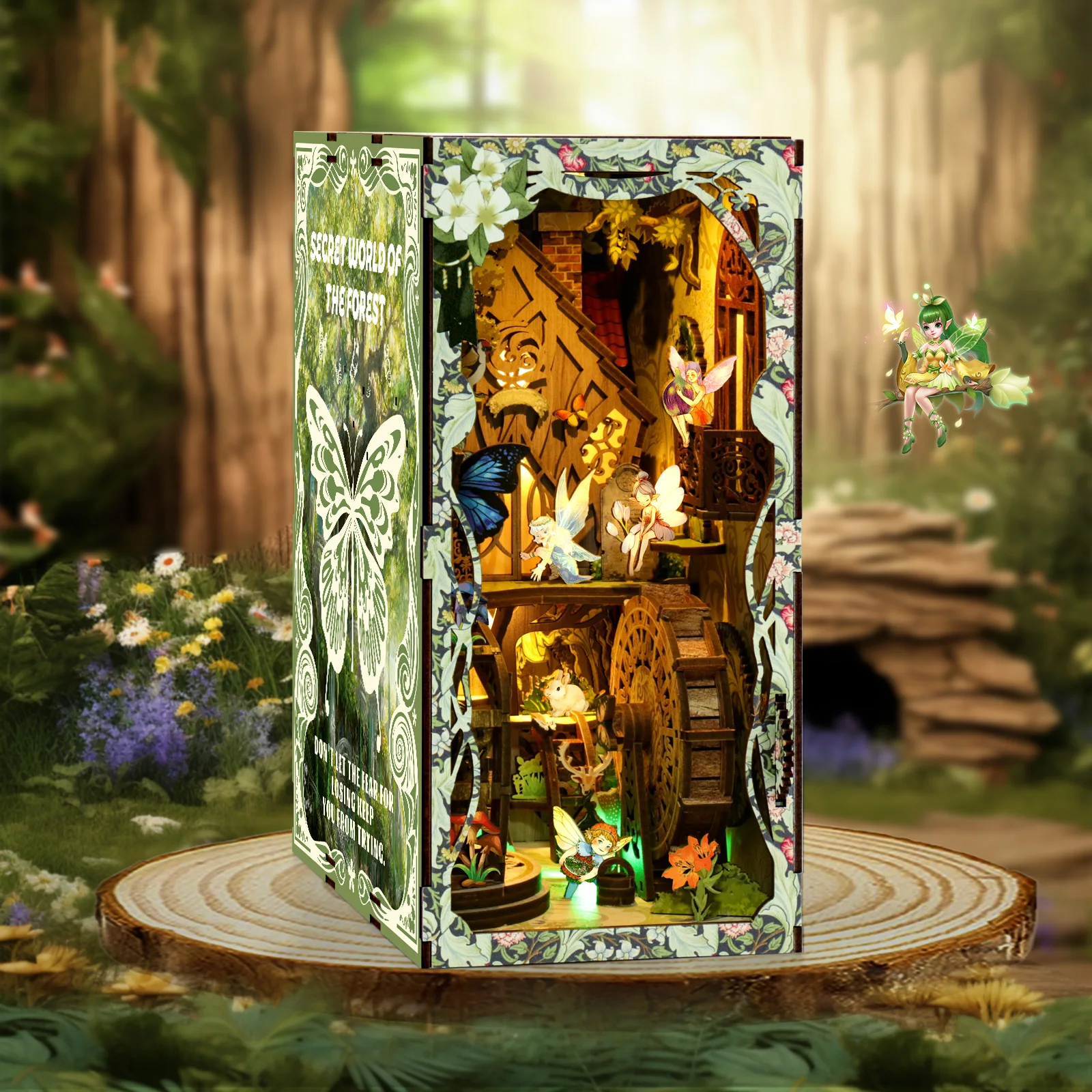 Cool DIY Book Nook Miniature H - Lighting Decor For House ulasan dan harga