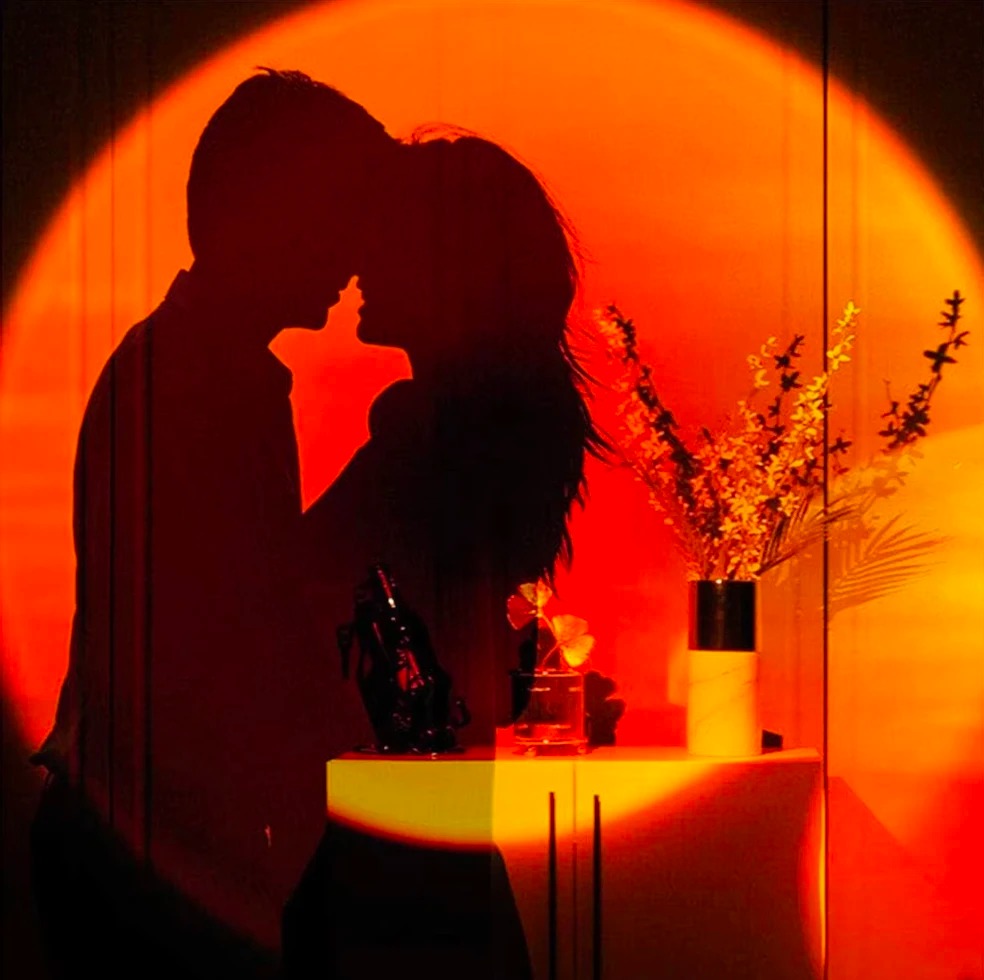 1pc USB Sunset Projection Lamp - Sunset Lamp Projection ulasan dan harga
