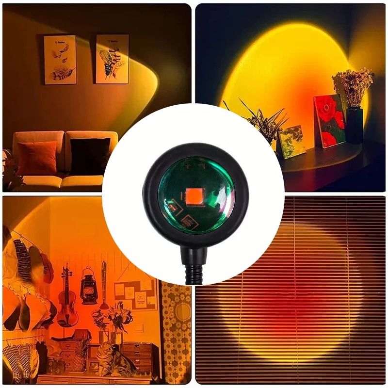 1pc USB Sunset Projection Lamp - Sunset Lamp Projection ulasan dan harga