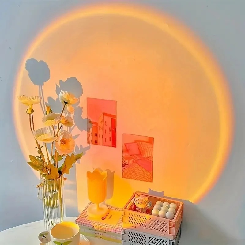 1pc USB Sunset Projection Lamp - Sunset Lamp Projection ulasan dan harga