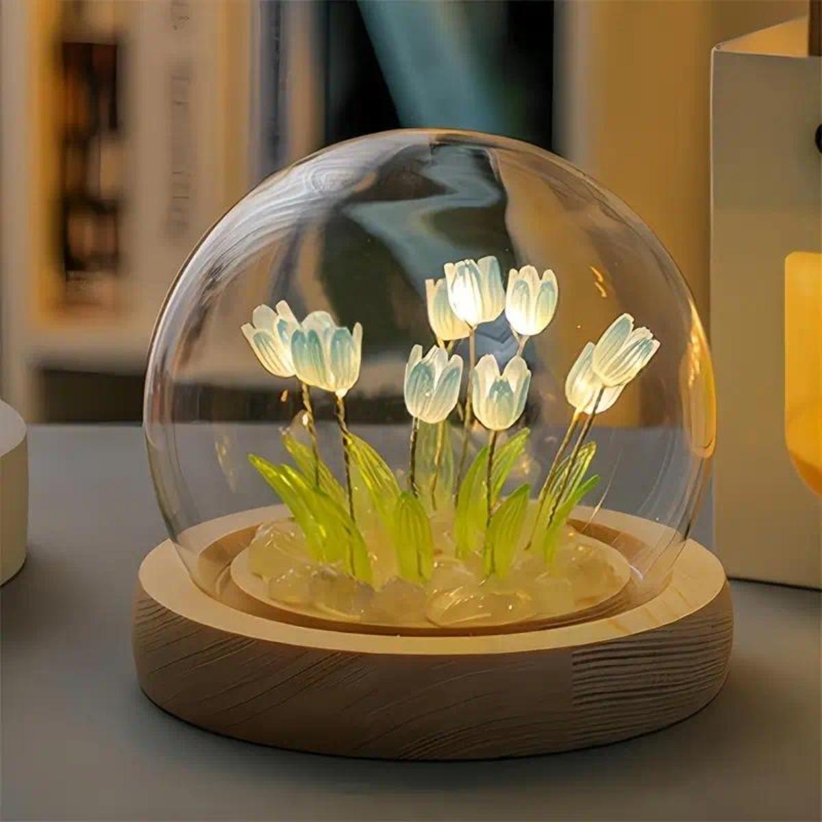 1 PC Handmade Tulip Night Ligh - Bedroom Lighting Decor Ideas ulasan dan harga