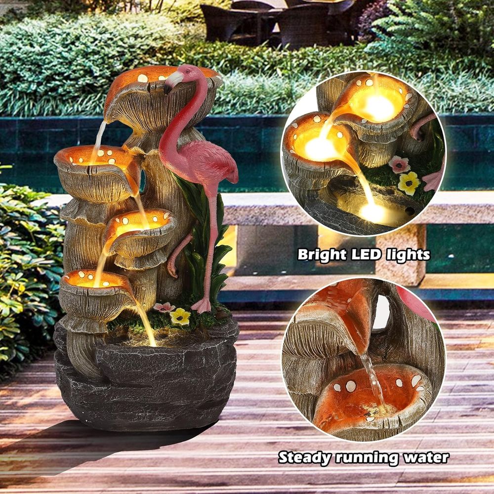 5 Tier Garden Waterfalls with  - Lighting Decor For House ulasan dan harga