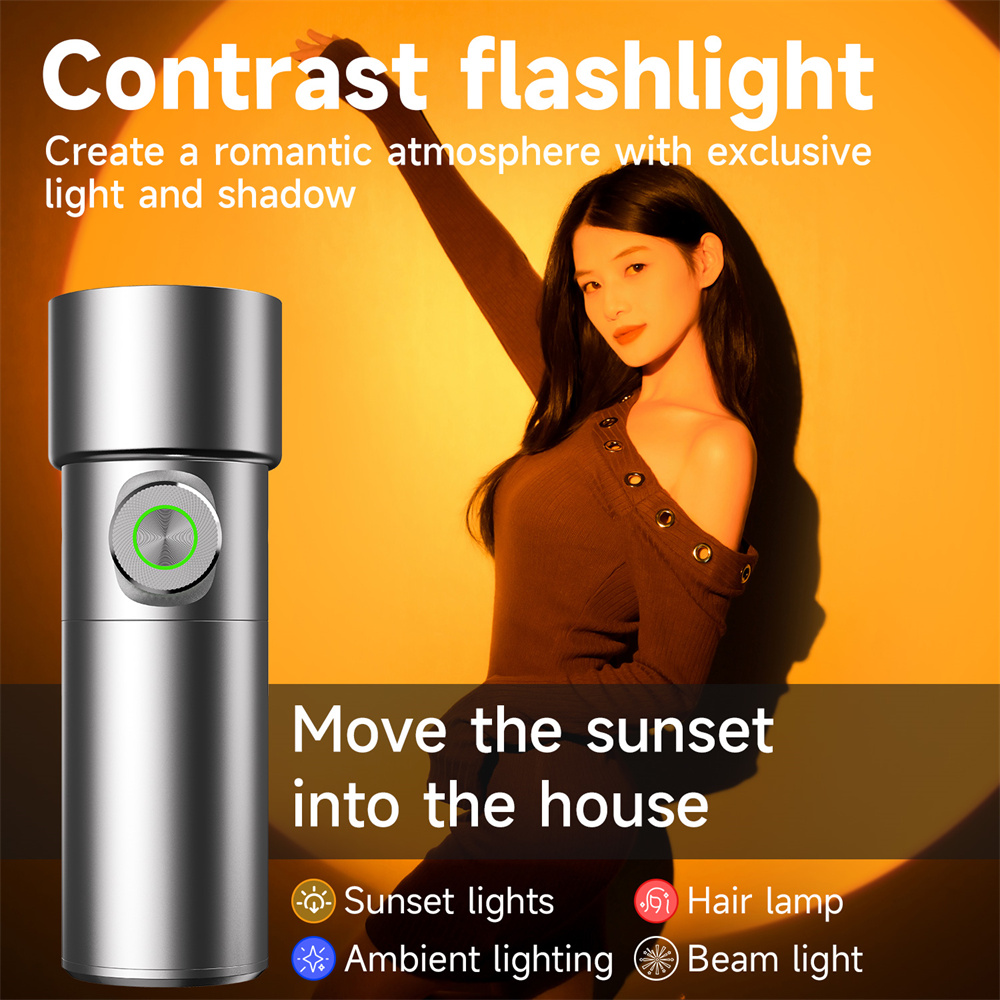 NEW Photography Flashlight 4-C - Sunset Lamp Projection ulasan dan harga