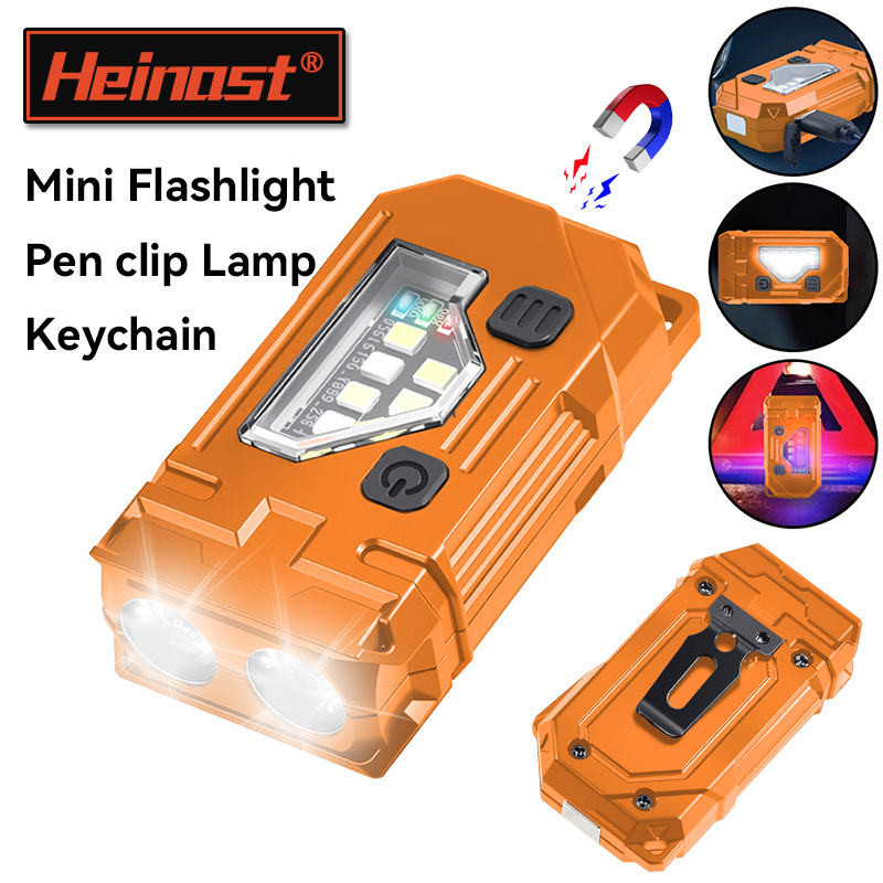Mini Keychain EDC Flashlight R - Orange Lighting Decor ulasan dan harga