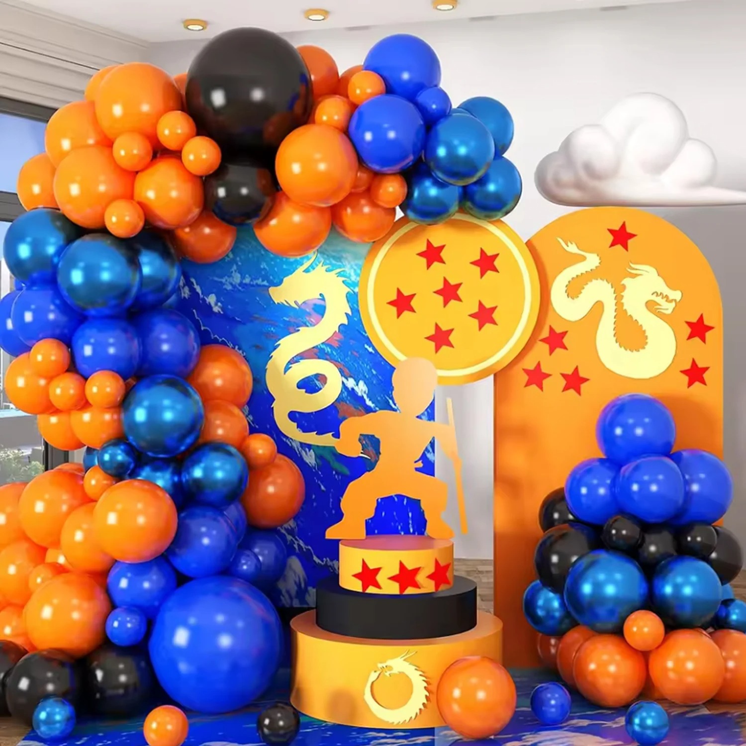 110pcs Orange Blue Latex Ballo - Orange Lighting Decor ulasan dan harga