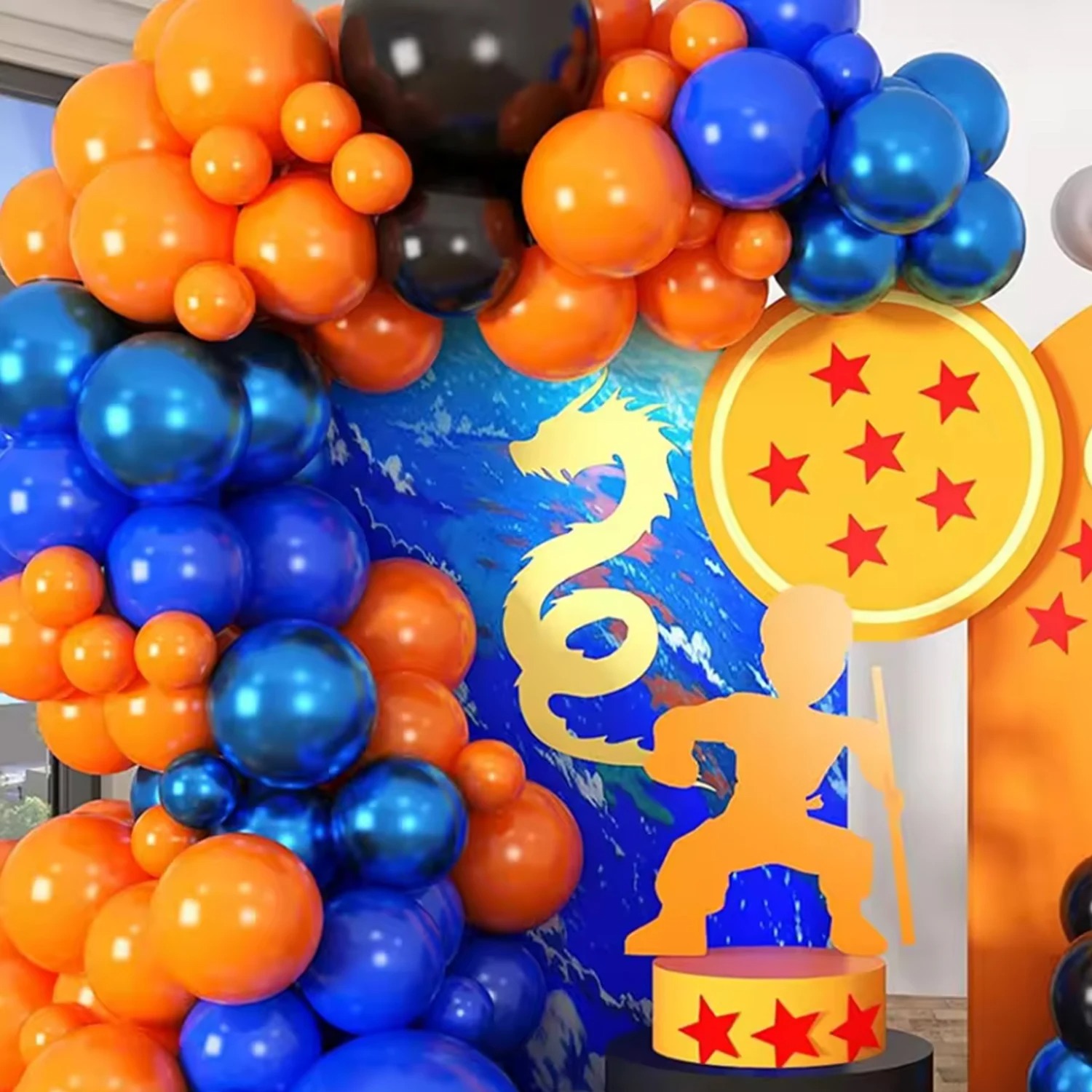 110pcs Orange Blue Latex Ballo - Orange Lighting Decor ulasan dan harga