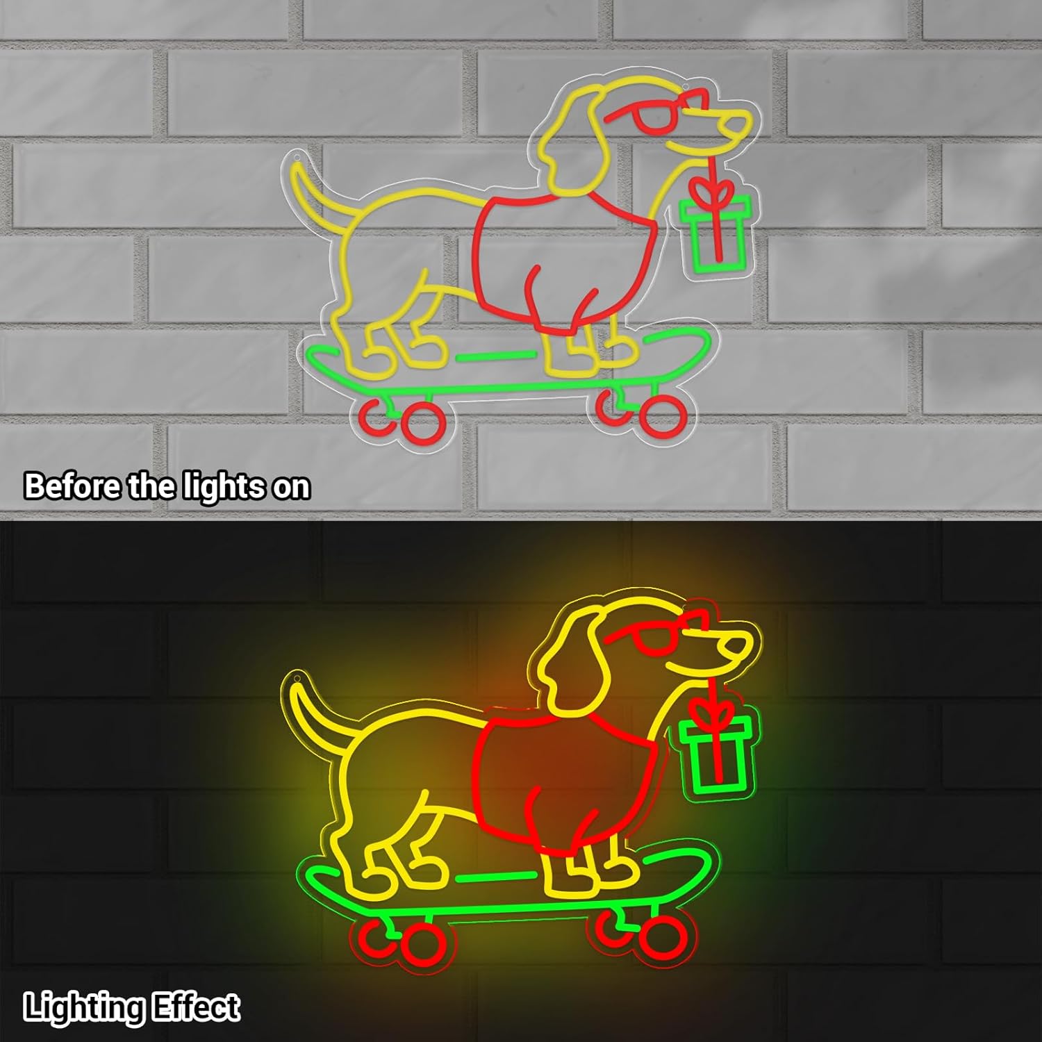 USB Dimmable Dachshund Neon Si - Bedroom Lighting Decor Ideas ulasan dan harga