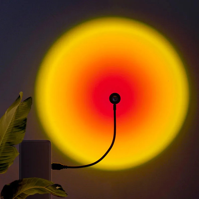 1-4pcs Sunset Lamp LED Rainbow - Sunset Lamp Projection ulasan dan harga
