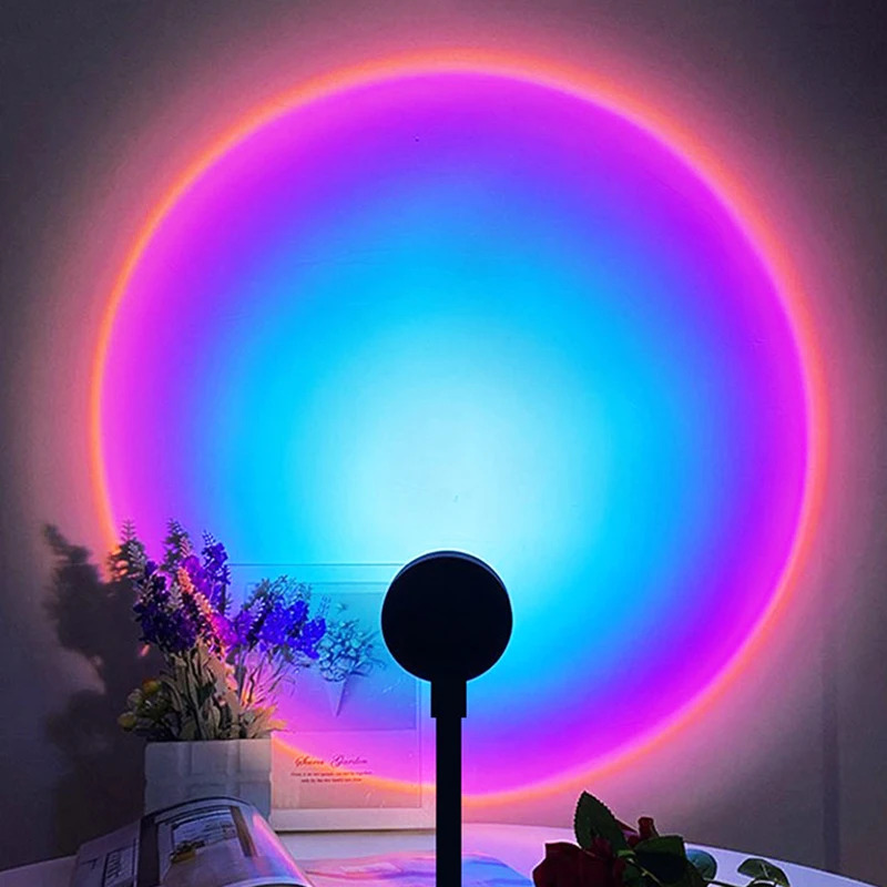 1-4pcs Sunset Lamp LED Rainbow - Sunset Lamp Projection ulasan dan harga