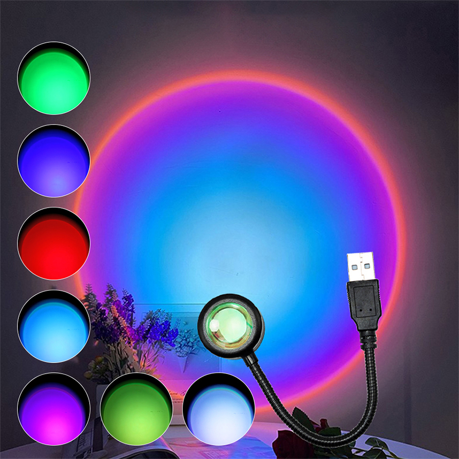 USB LED Sunset Lamp Projector  - Sunset Lamp Projection ulasan dan harga