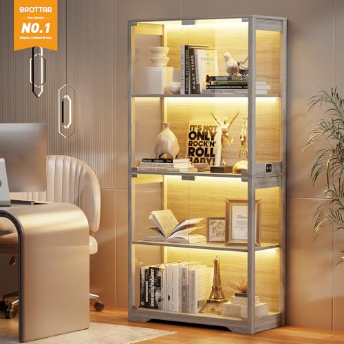 Display Cabinet with Glass Doo - Lighting & Home Decor Studio ulasan dan harga