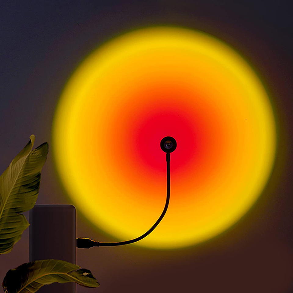 1x USB Sunset Lamp LED Rainbow - Sunset Lamp Projection ulasan dan harga