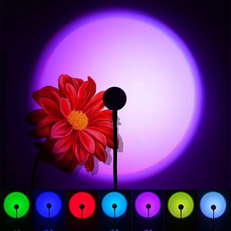 1x USB Sunset Lamp LED Rainbow - Sunset Lamp Projection ulasan dan harga