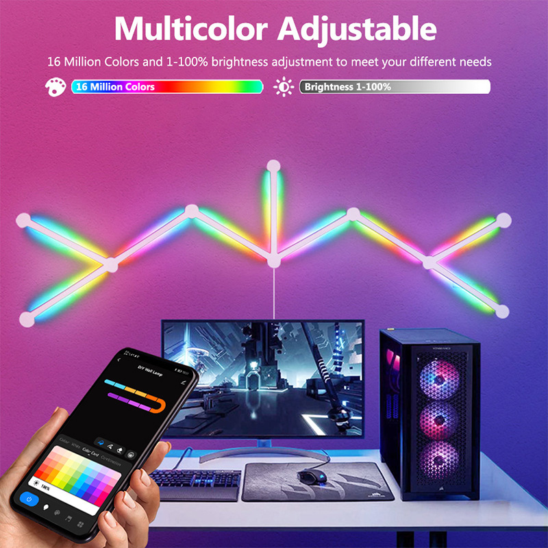 Smart RGB Wall Lamp, Bluetooth - Lighting Decor Room ulasan dan harga