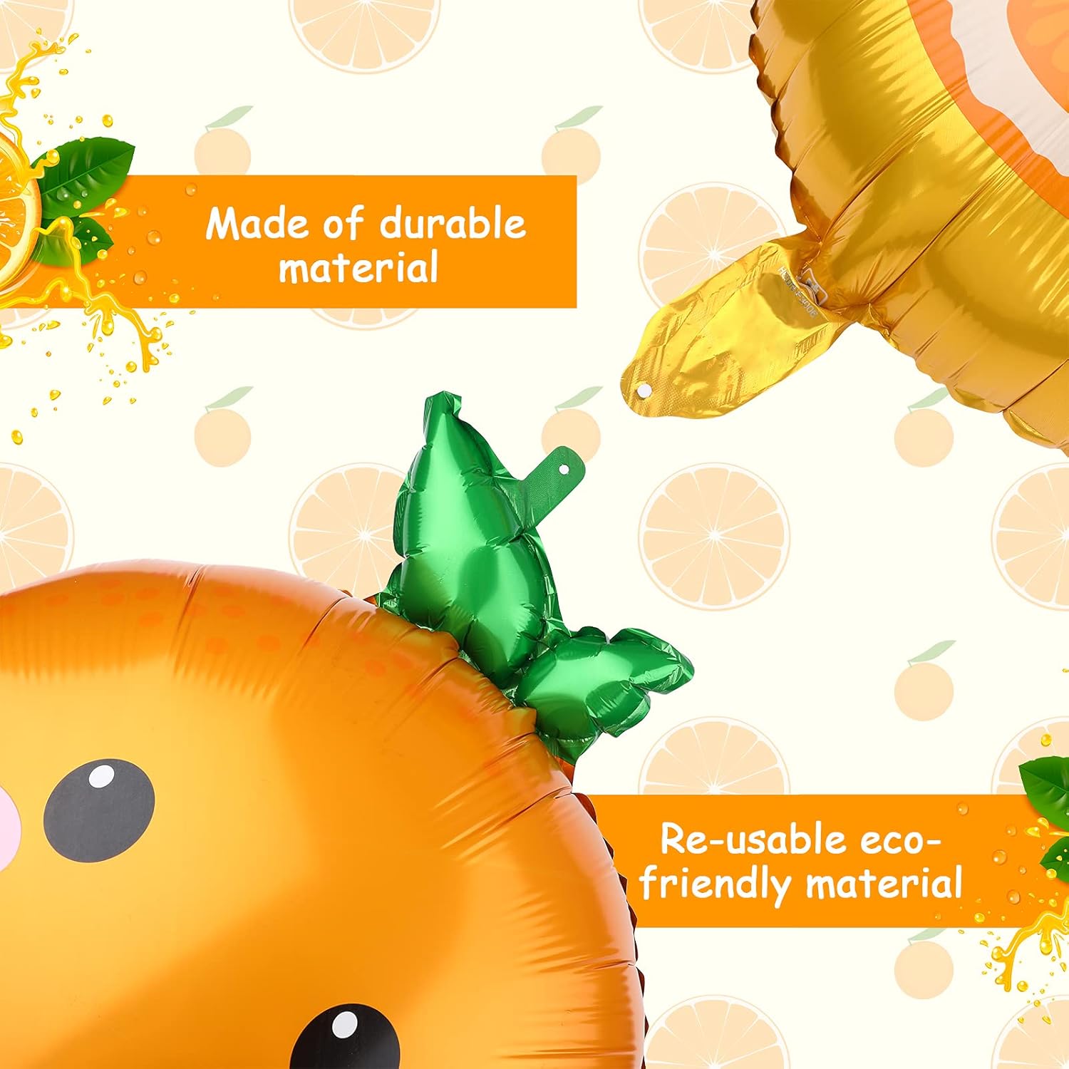10Pcs Orange Slice Fruit Ballo - Orange Lighting Decor ulasan dan harga
