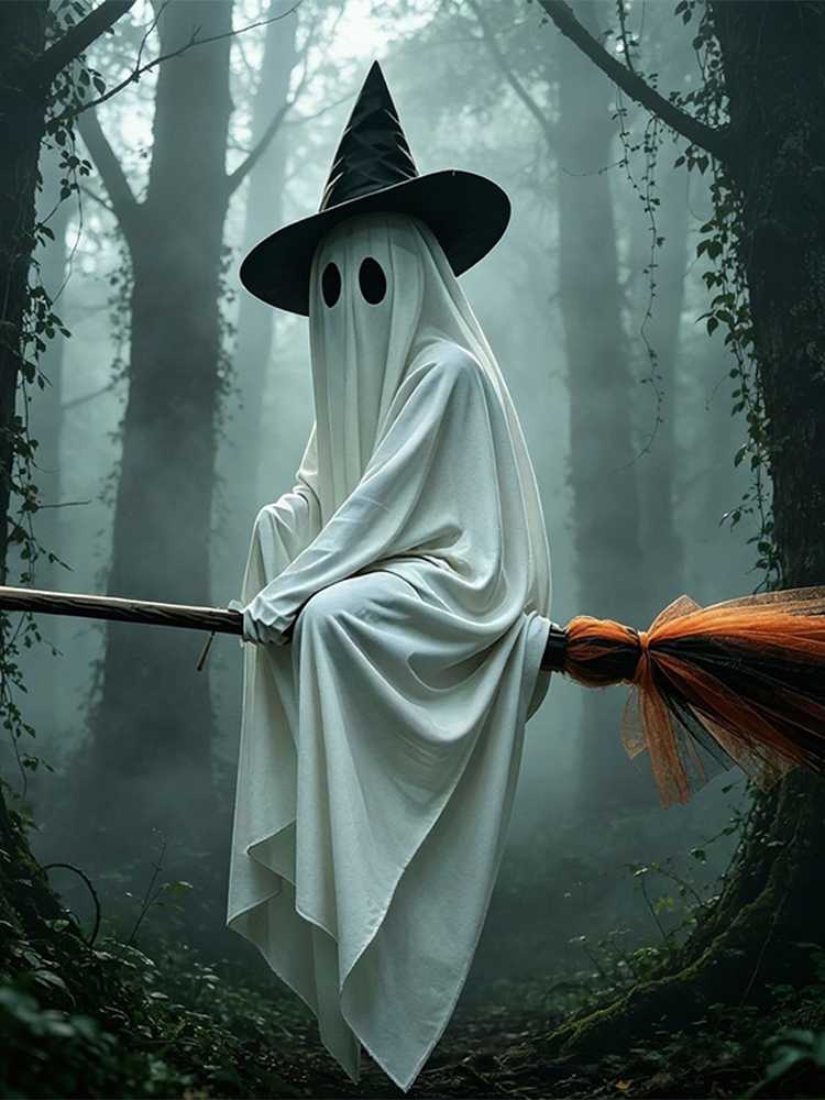 Halloween Flying Brooms And Gh - Lighting Decor For House ulasan dan harga