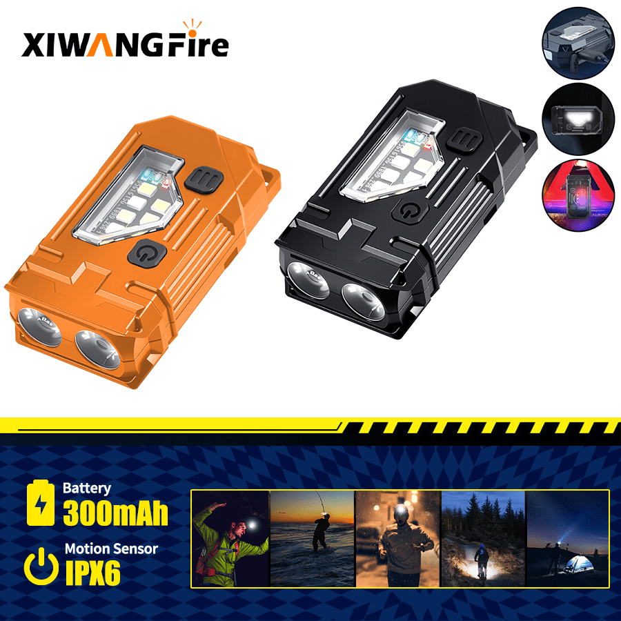 Mini Keychain EDC Flashlight - - Orange Lighting Decor ulasan dan harga