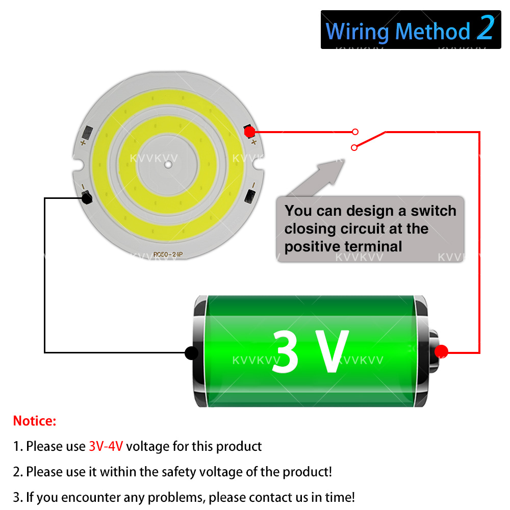 3V 4V Round COB LED Lamp Parts - Lighting Decor For House ulasan dan harga