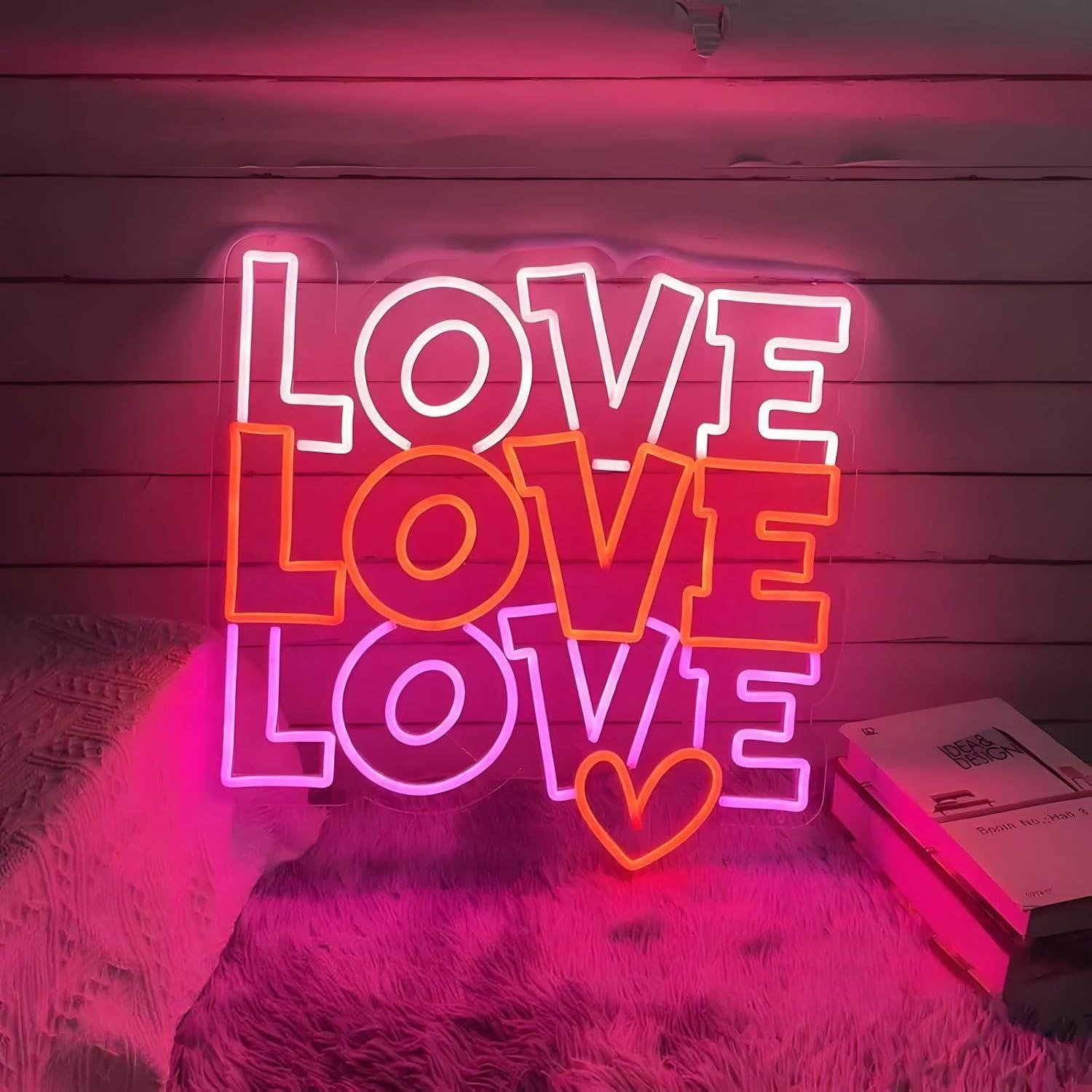 Love Neon Sign USB Dimmable LE - Lighting Decor For Wedding ulasan dan harga