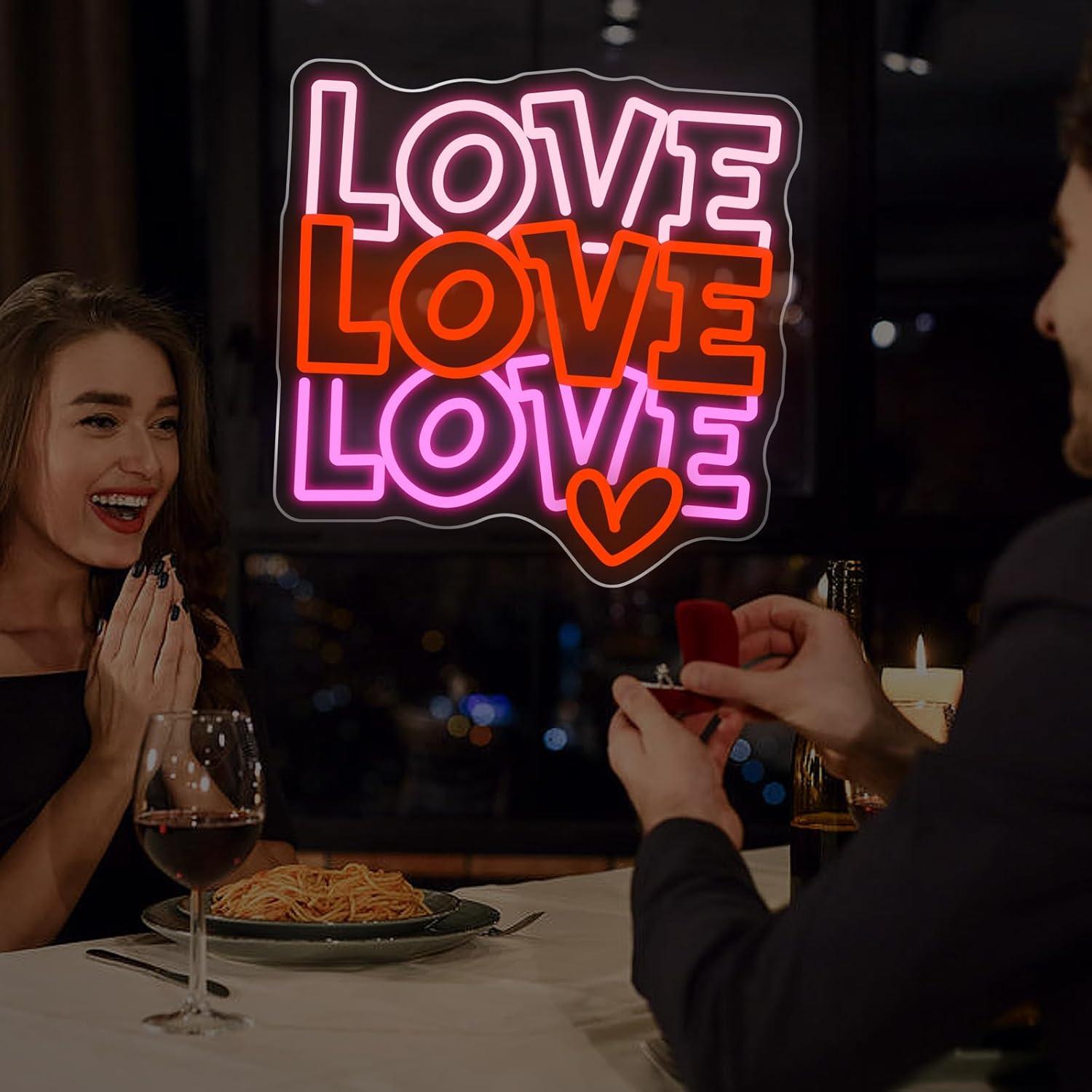 Love Neon Sign USB Dimmable LE - Lighting Decor For Wedding ulasan dan harga