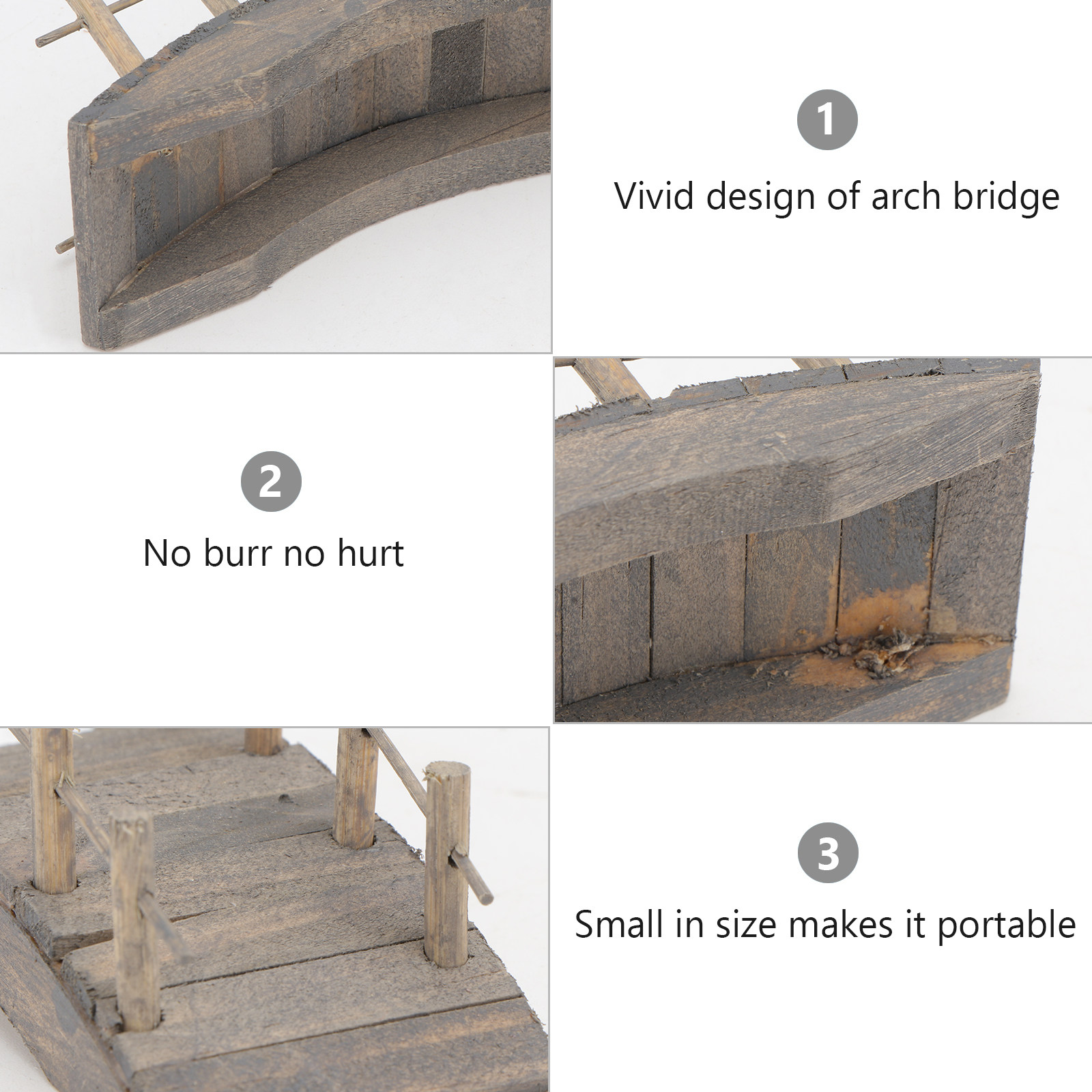 1Pcs Mini Wooden Arch Bridge L - Lighting Decor Woodbridge ulasan dan harga