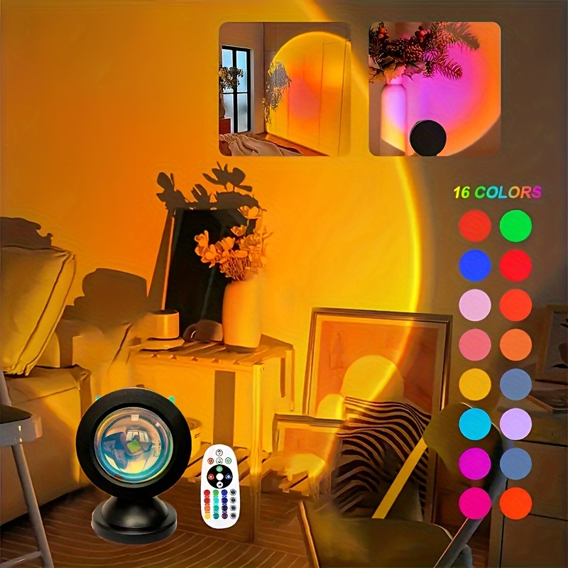 1pc Vibrant Sunset Projection  - Sunset Lamp Projection ulasan dan harga