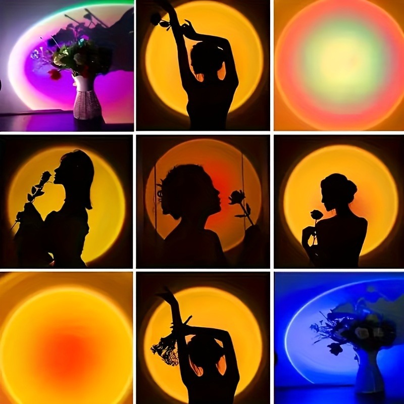 1pc Vibrant Sunset Projection  - Sunset Lamp Projection ulasan dan harga