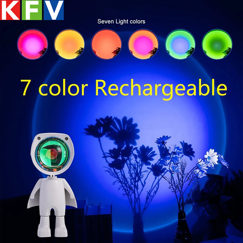 Astronaut Robot Rainbow Projec - Sunset Lamp Projection ulasan dan harga