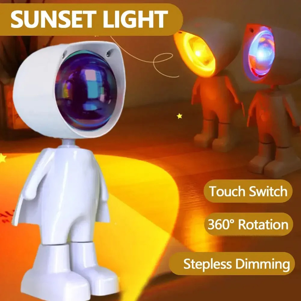 Astronaut Robot Rainbow Projec - Sunset Lamp Projection ulasan dan harga