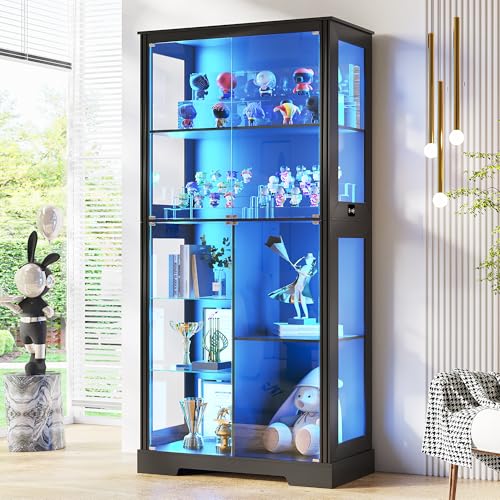 71” Glass Display Cabinet with - Lighting & Home Decor Studio ulasan dan harga
