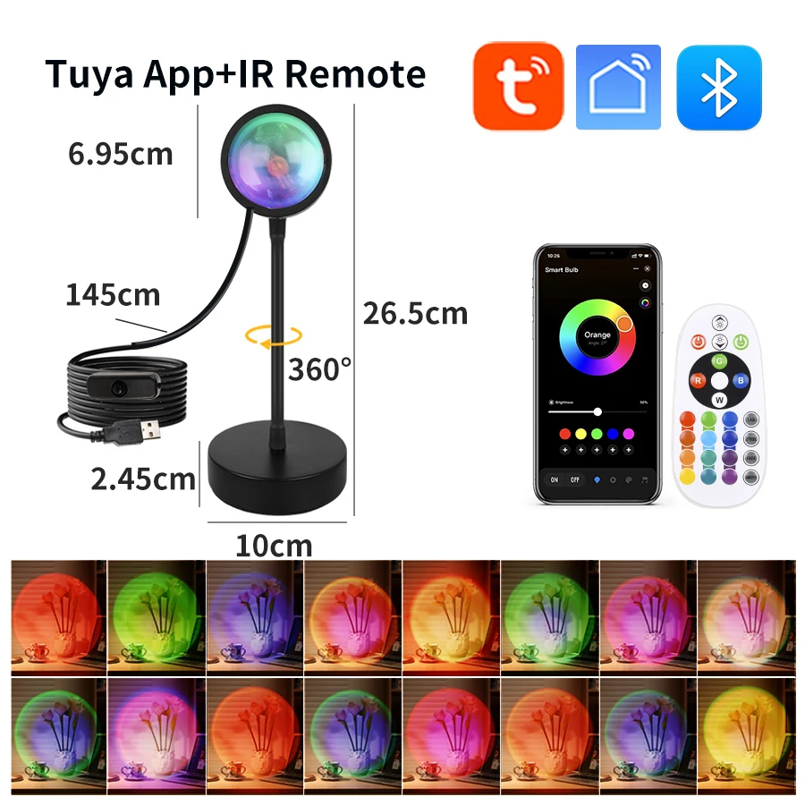 Smart Sunset Lamp Tuya USB Sun - Sunset Lamp Projection ulasan dan harga