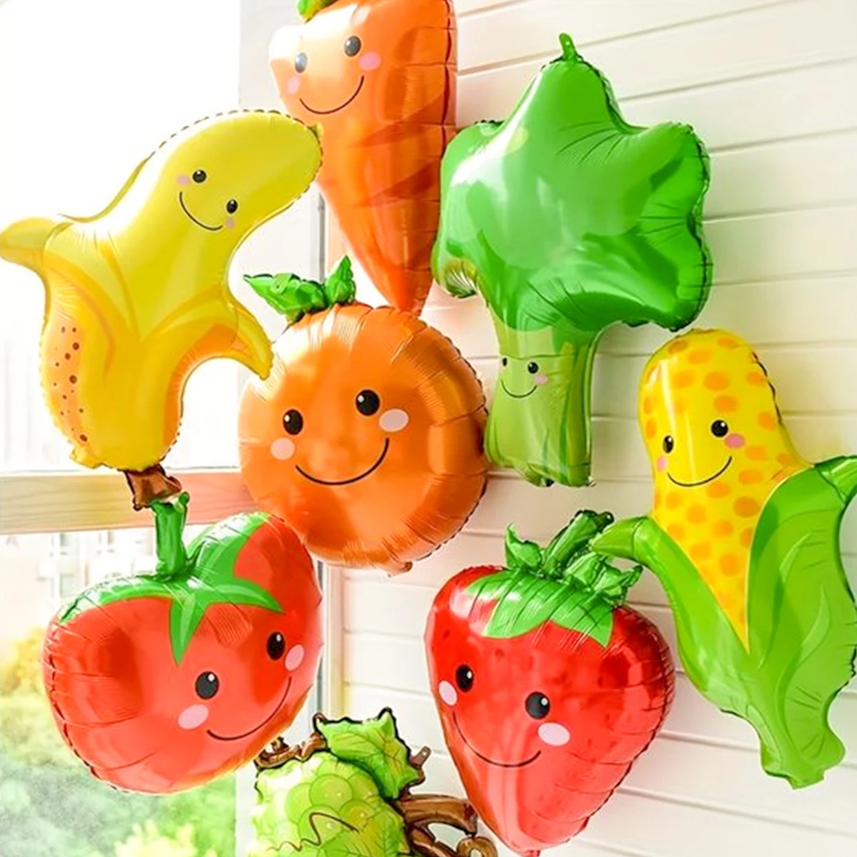 7pcs Fruit Vegetable Themed Ba - Orange Lighting Decor ulasan dan harga