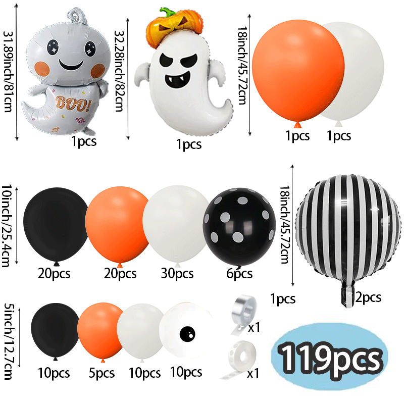 119Pcs Orange Cream Black Hall - Orange Lighting Decor ulasan dan harga